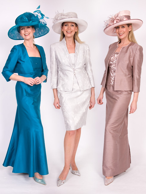 Three Mother of the Bride dresses form Gina Smart Fashion's collection of outfits