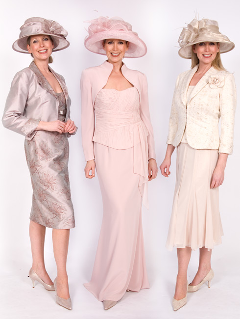 Three Mother of the Bride dresses form Gina Smart Fashion's collection of outfits